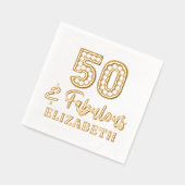 50 & Fabuleux 50e anniversaire Nom personnalisé (Gauche)