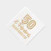 50 & Fabuleux 50e anniversaire Nom personnalisé (Droite)