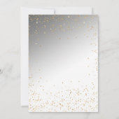 50 & Fabuleux Black Gold Glam Invitation Anniversa (Dos)