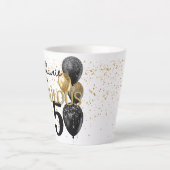 50 & Fabuleux Black Gold Glam Petite Mug Latte (Devant)