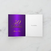 50 Fabuleux Carte de remerciements Pearl Purple Go (Intérieur)