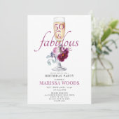 50 Fabuleux Champagne Floral Invitation Anniversai (Debout devant)
