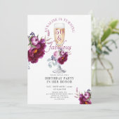 50 Fabuleux Champagne Floral Invitation Anniversai (Debout devant)