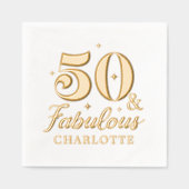 50 & Fabuleux Cinquante Anniversaire Personnalisé (Recto)