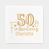 50 & Fabuleux Cinquante Anniversaire Personnalisé (Recto)