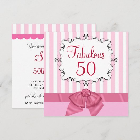 50 fabuleux - Invitations faites sur commande de (Devant / Derrière)