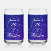 50 Fabuleux Parties scintillant Bleue Anniversaire (Recto)