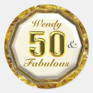 50 & Fabuleux Stickers Gold Sparkling