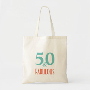50 & Fabulosegroen en sinaasappel Tote Bag