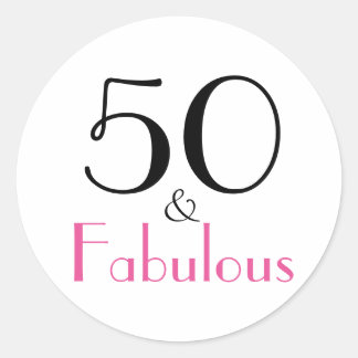 50 & Fabulous | 50e verjaardag Ronde Sticker