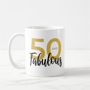 50 + Fabulous 50ste verjaardagsfeestje cadeau Koffiemok
