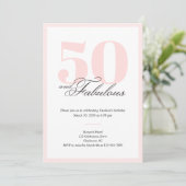 50 & Fabulous 50th Birthday Invitation (Debout devant)