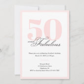 50 & Fabulous 50th Birthday Invitation Kaart (Voorkant)