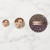 50 & Fabulous Birthday leopard patroonbeglazing Confetti (Achterkanten)