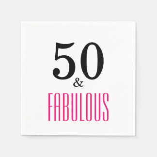 50 & Fabulous Birthday Party Servet