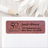 50 Fabulous Birthday Return Address Label (Insitu)