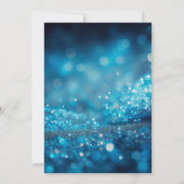50 Fabulous Blue Silver Glitter Dress Birthday Kaart (Achterkant)