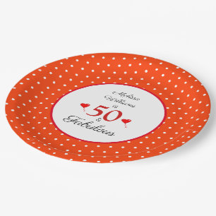 50 & Fabulous Douanenaam Rood 50ste Verjaardags Si Papieren Bordje