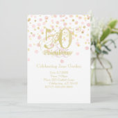 50 & Fabulous Elegant Birthday Invitation (Debout devant)