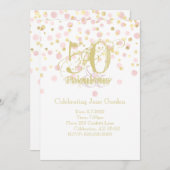 50 & Fabulous Elegant Birthday Invitation (Devant / Derrière)