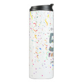 50 & Fabulous Gepersonaliseerde Blauwe Confetti Ve Thermosbeker (Gedraaid links)