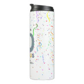 50 & Fabulous Gepersonaliseerde Blauwe Confetti Ve Thermosbeker (Geroteerd rechts)