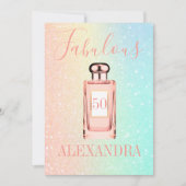 50 Fabulous Glitter French Chic Perfume Monogram Kaart (Voorkant)