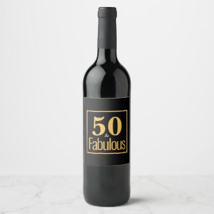 50 & Fabulous Gold Black - Vervaldatum bruine wijn Etiket