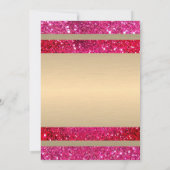 50& Fabulous Hoge Hakken Goud Hot Pink Glitter Gla Bedankkaart (Achterkant)