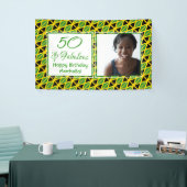 50 & Fabulous JAMAICA FLAG Custom Photo Verjaardag Spandoek (Beurs)