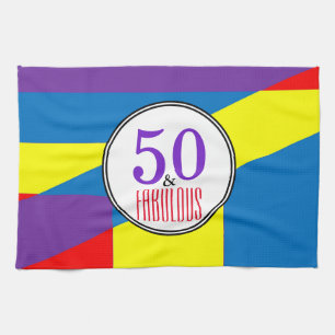 50 & Fabulous Kleurrijk Theedoek