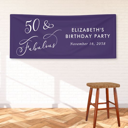 50 Fabulous Purple Birthday Party Welcome Spandoek