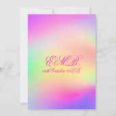 50 Fabulous Rainbow Tie Dye Pink Chic Birthday Kaart (Achterkant)