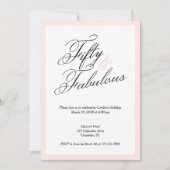 50 & Fabulous Script 50th Birthday Invitation (Devant)