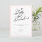 50 & Fabulous Script 50th Birthday Invitation (Debout devant)
