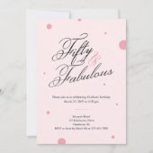 50 & Fabulous Script 50th Birthday Invitation (Devant)