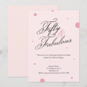 50 & Fabulous Script 50th Birthday Invitation (Devant / Derrière)