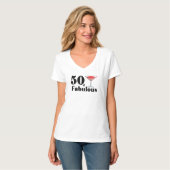 50 & Fabulous Verjaardag Babe T-shirt (Voorkant volledig)