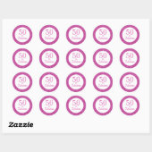 50 & Fabulous Verjaardag Sparkly Roze Glitter Ronde Sticker (Vel)