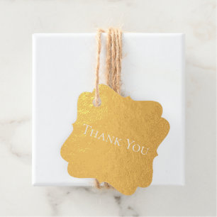 50 & Fabulous Vijftigste Verjaardag Gouden Swirl b Bedankjes Labels