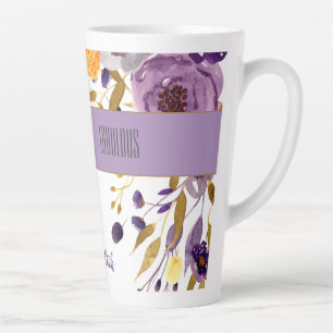 50 & Fabulous Watercolor Latte Mug