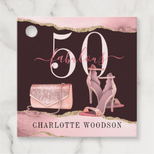 50 Fantastisch Roos Gold Glitter Agate Shoes Gift Bedankjes Labels