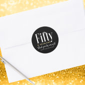 50 & Fearless Elegant Modern Custom Bedankt Ronde Sticker