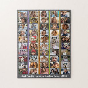 50 Foto Collage - Aangepaste Tekst - Kleurrijke St Legpuzzel