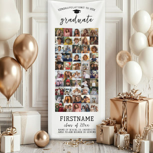 50 Foto Collage Afstuderen Modern Minimaal Wit Spandoek