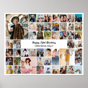 50 Foto Collage Gepersonaliseerd Verjaardagscadeau Poster