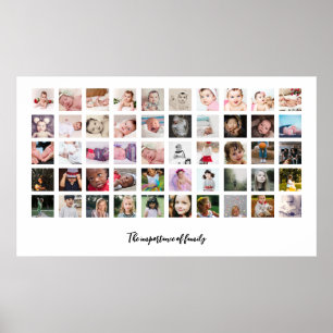 50 Fotocollage en tekst gepersonaliseerd Poster