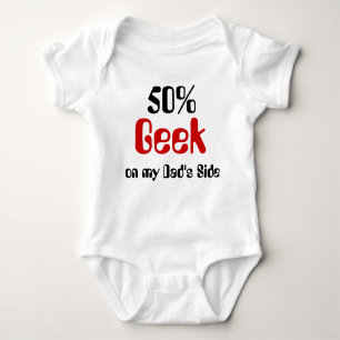 50% Geek op Dad's Side Baby Shirt