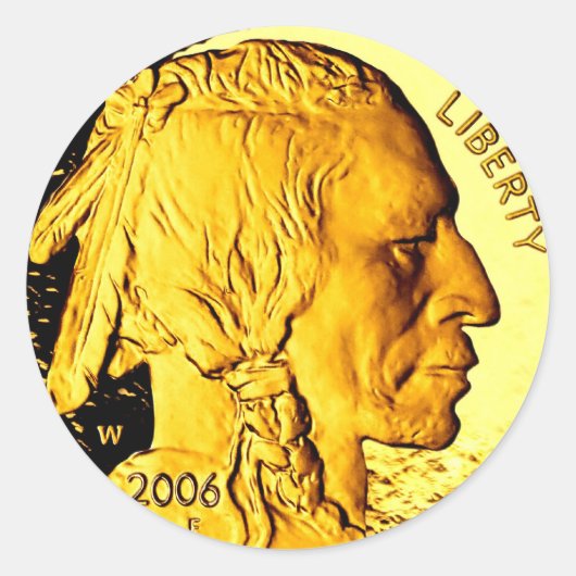 $50 Gouden Munt 3" Stickers (Voorkant)