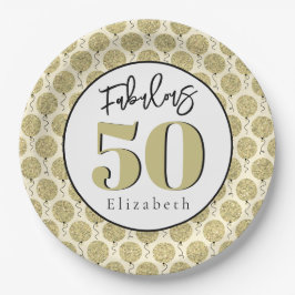 50 gouden verjaardagspapier Bord
